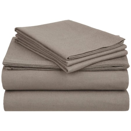 Superior  Impressions by Luxor Treasures FLACKSH SLGR Cotton Flannel California King Sheet Set Solid; Grey FLACKSH SLGR